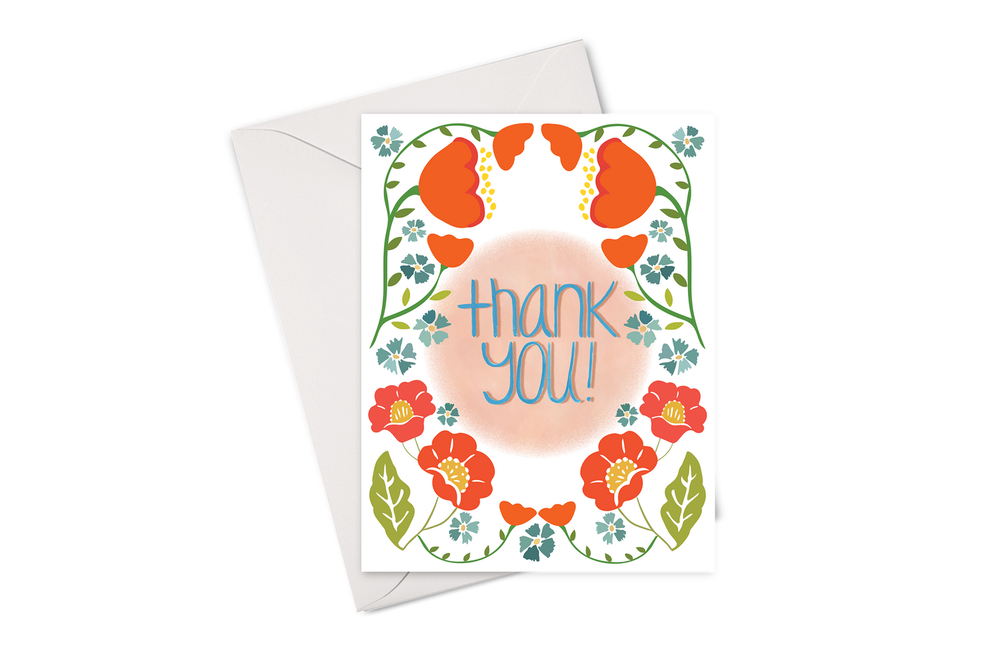 Floral Thank You Card