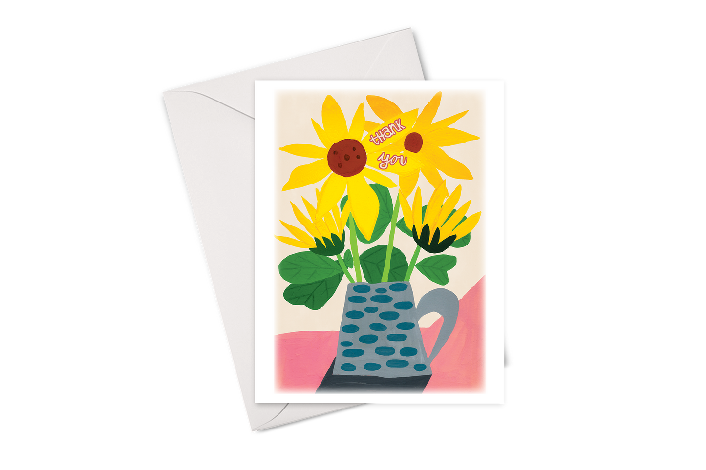 Sunflower Vase Thank You Card
