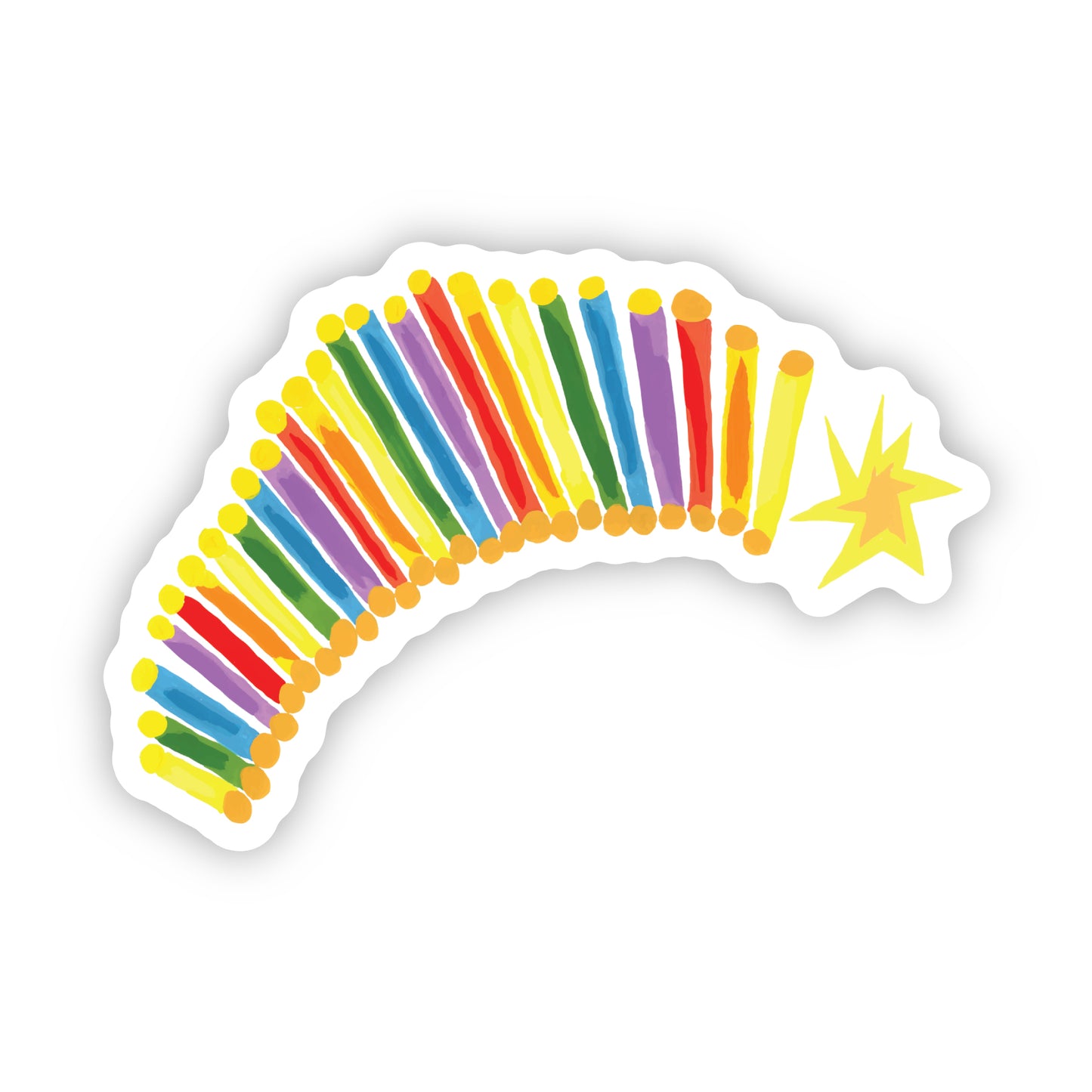 Shooting Rainbow Star Sticker