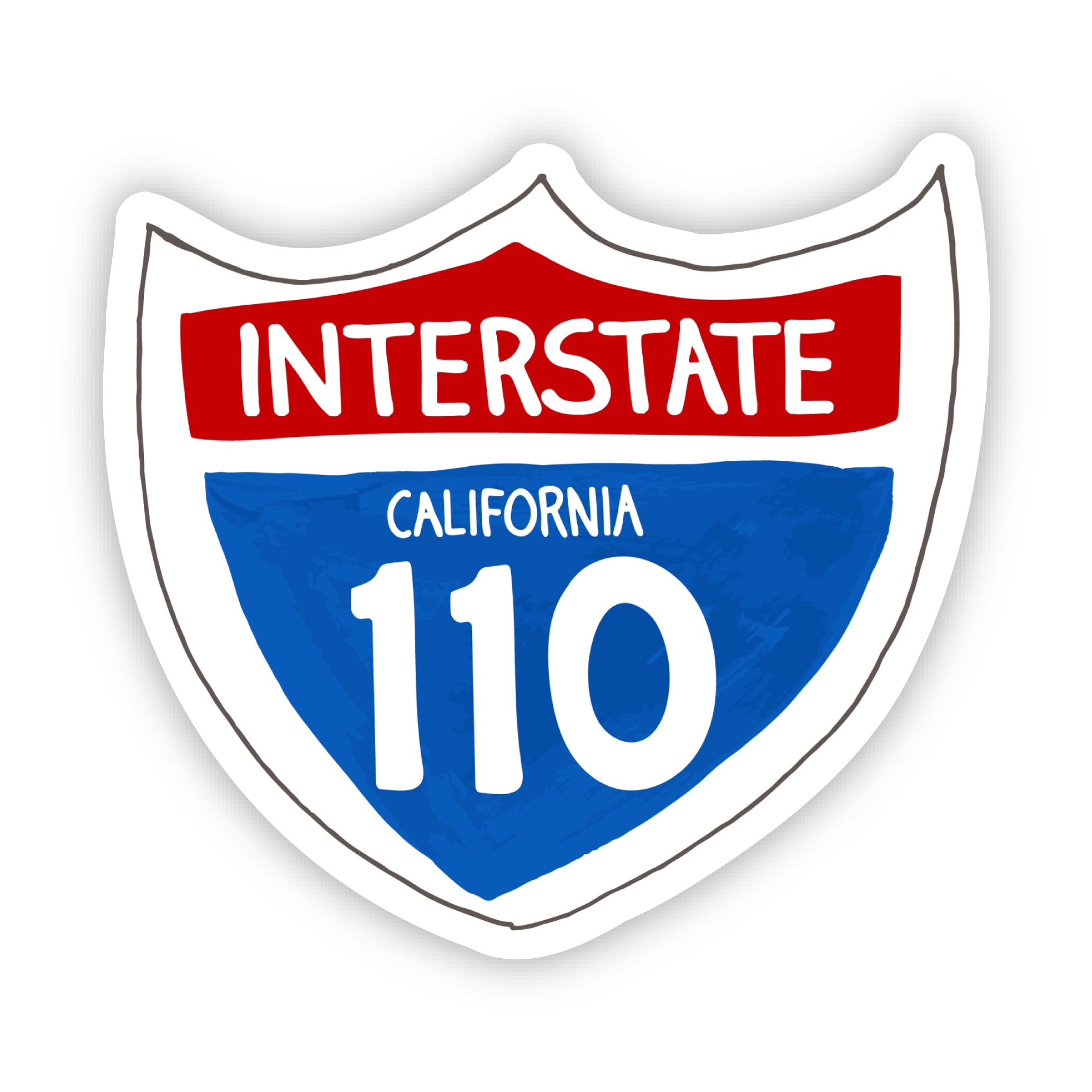 110 Freeway Sticker – Mostly Cloudy Paper Co.