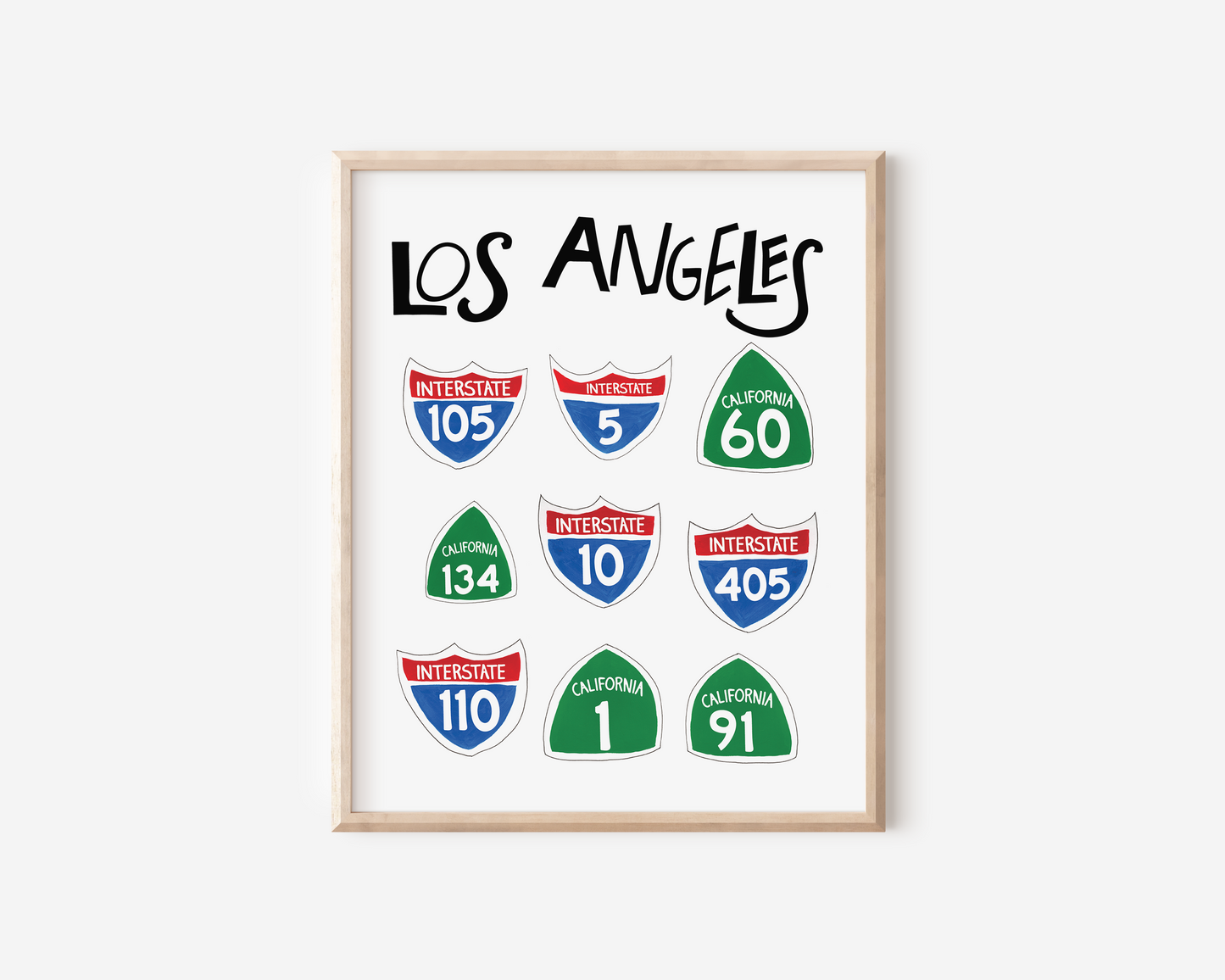 LA Freeway Signs Print