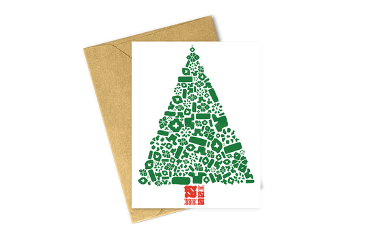 graphic design green christmas tree
