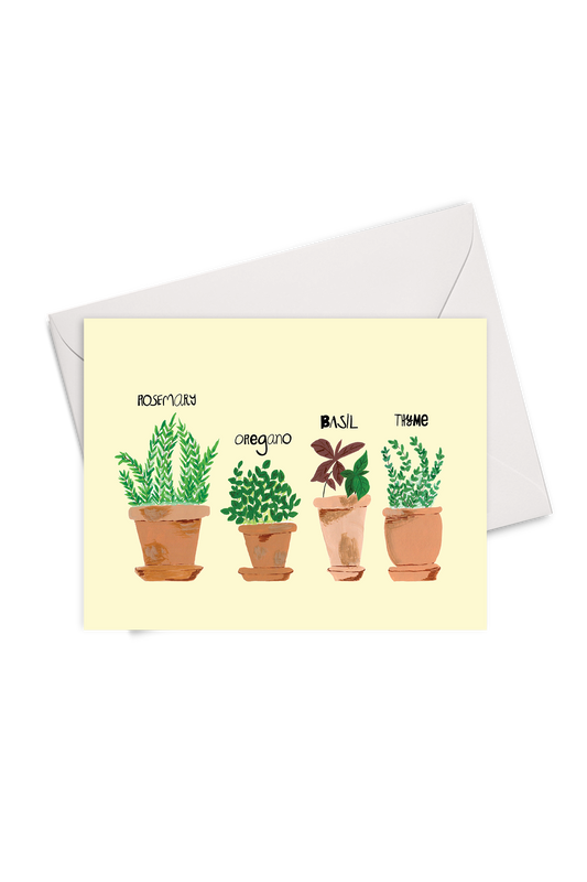 Herbs In Pots Card