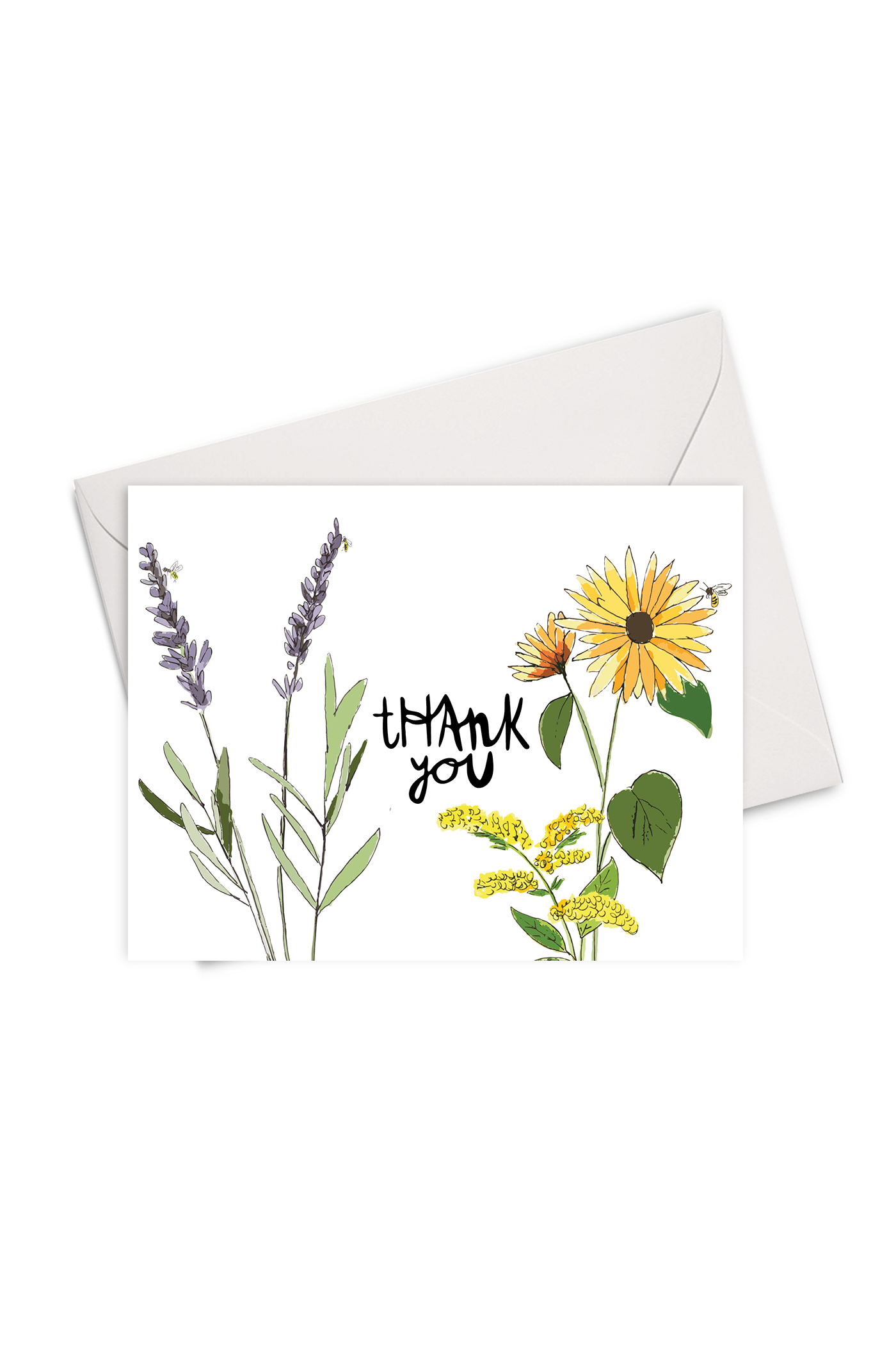 Garden Flowers Thank You Card