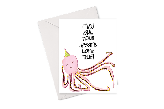 Octopus Birthday Dreams Card