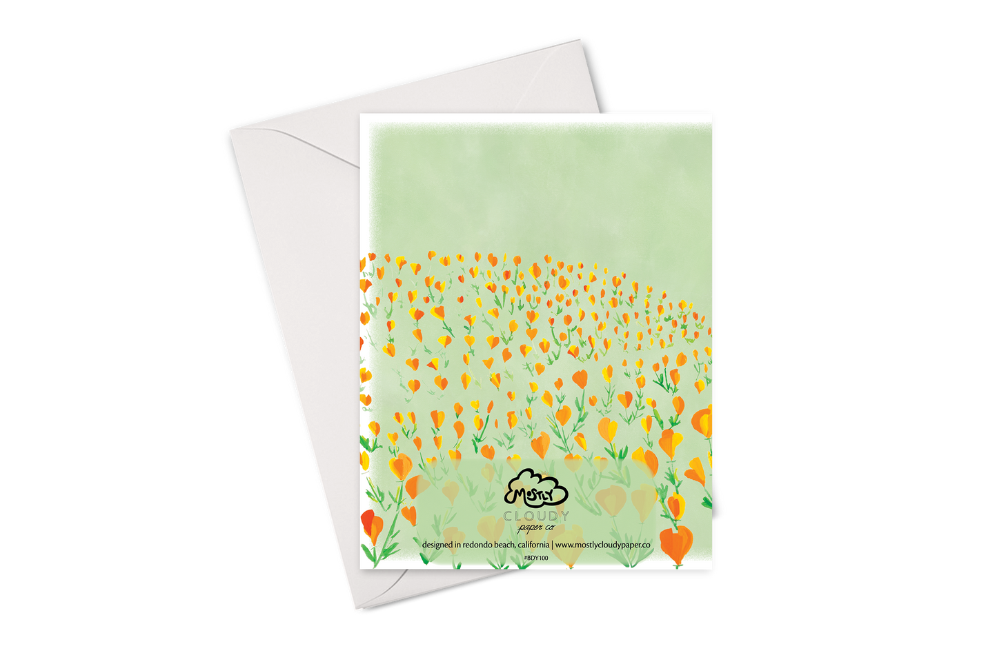 Poppy Field Birthday Card