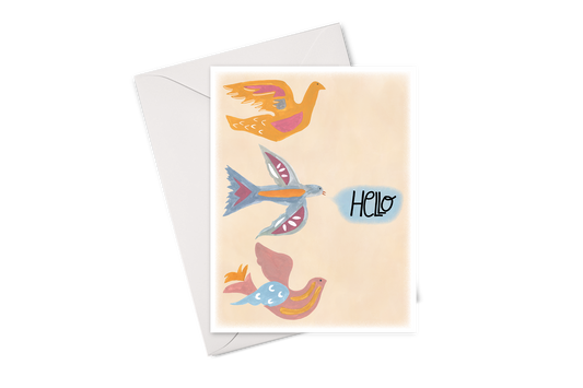 Doves Hello Card