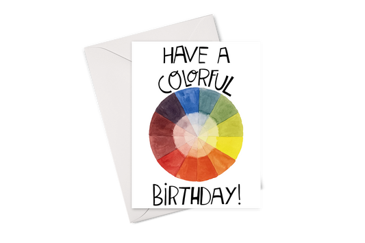 color wheel birthday card