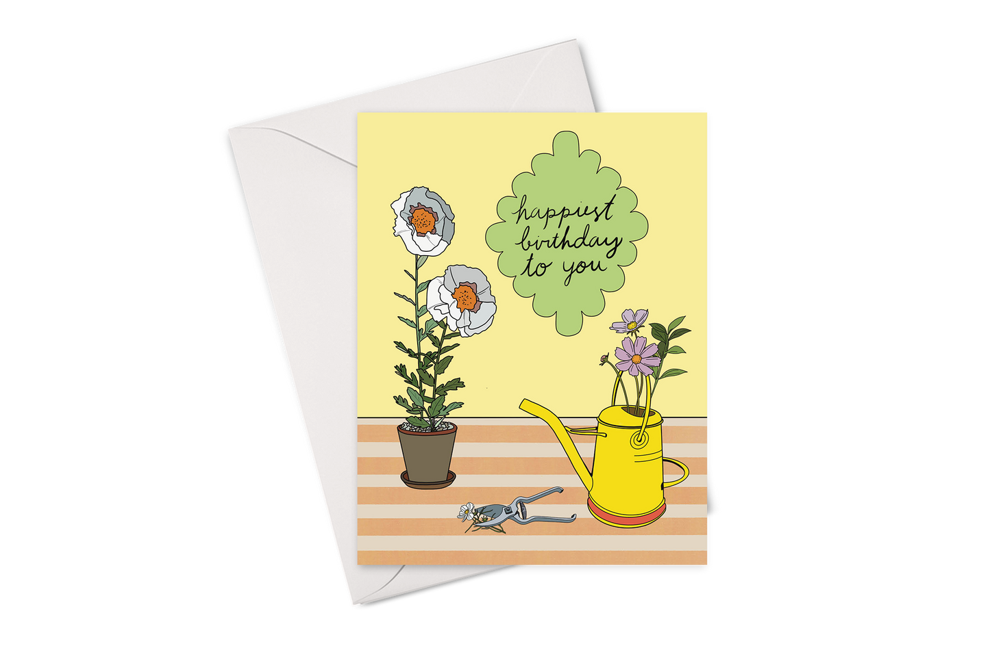 Cosmos & Poppies Birthday Card