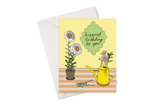 Cosmos & Poppies Birthday Card