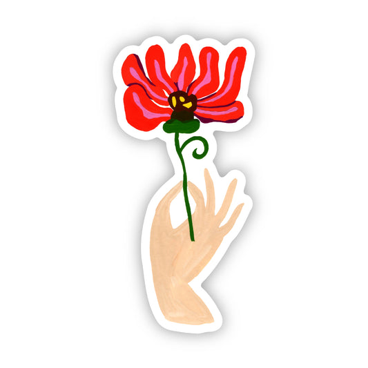 Picked Red Flower Sticker
