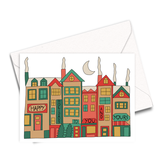 Happy Holidays to You and Yours Row House Holiday Card